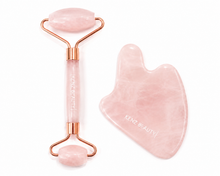 Load image into Gallery viewer, Kenz Beauty & Co- Gua Sha Tool and Face Roller Set