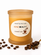 Load image into Gallery viewer, Caramel Latte’ Large Soy Wax Candle