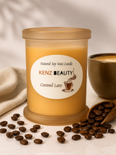 Load image into Gallery viewer, Caramel Latte’ Large Soy Wax Candle
